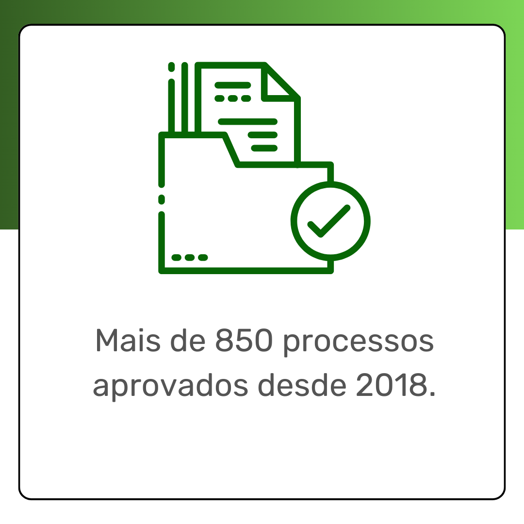 Mais de 850 procesos aprovados desde 2018